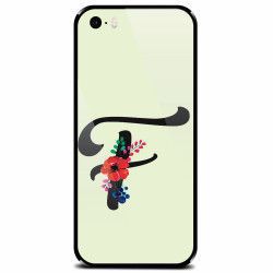 Husa din sticla securizata pentru Apple iPhone 5 Litera F 