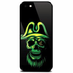 Husa din sticla securizata pentru Apple iPhone 8 Pirate Skull 
