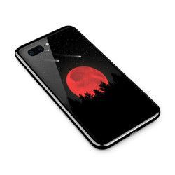 Husa din sticla securizata pentru Apple iPhone 8 Plus Blood Moon 
