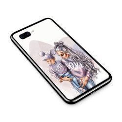 Husa din sticla securizata pentru Apple iPhone 8 Plus Mommy Love 