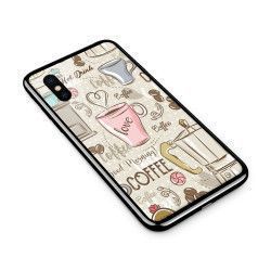 Husa din sticla securizata pentru Apple iPhone XS Max Coffe And Donuts 