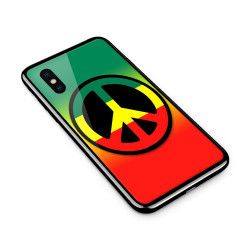 Husa din sticla securizata pentru Apple iPhone XS Peace 