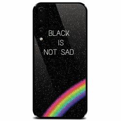 Husa din sticla securizata pentru Huawei P20 Pro Black Is Not Sad 