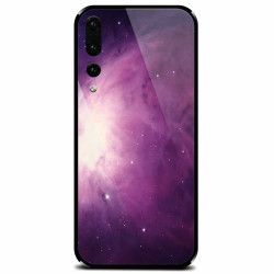 Husa din sticla securizata pentru Huawei P20 Pro Purple Supernova Nebula Explosion 