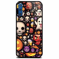 Husa din sticla securizata pentru Samsung Galaxy A7 2018 Emoji Mess 