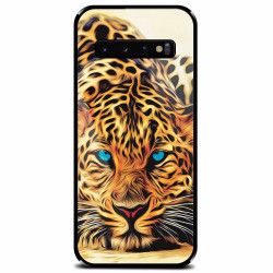 Husa din sticla securizata pentru Samsung Galaxy S10 Animal Tiger 