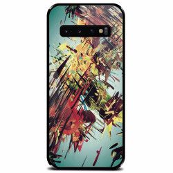 Husa din sticla securizata pentru Samsung Galaxy S10 Complex Abstract Colorful 3D Drawing 