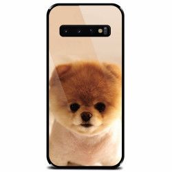 Husa din sticla securizata pentru Samsung Galaxy S10 Cutest Puppy Dog 