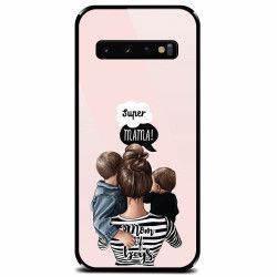 Husa din sticla securizata pentru Samsung Galaxy S10 Plus Mom Of Boys 