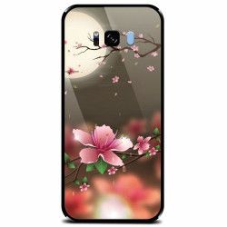 Husa din sticla securizata pentru Samsung Galaxy S8 Flowers 101 
