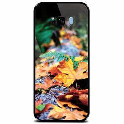 Husa din sticla securizata pentru Samsung Galaxy S8 Plus Autumn Leaves 