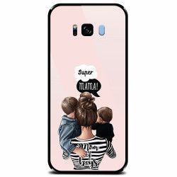Husa din sticla securizata pentru Samsung Galaxy S8 Plus Mom Of Boys 