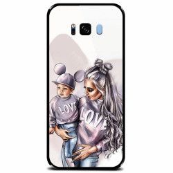 Husa din sticla securizata pentru Samsung Galaxy S8 Plus Mommy Love 