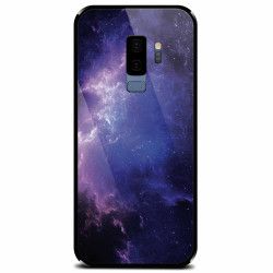 Husa din sticla securizata pentru Samsung Galaxy S9 Plus Purple Space Nebula 