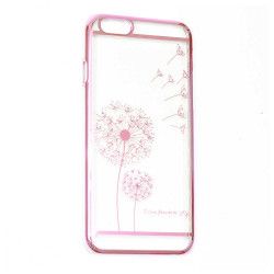 Husa Flower Rhinestone Plastic Electroplating Cu Cristale Apple iPhone 6 /6S Rosegold