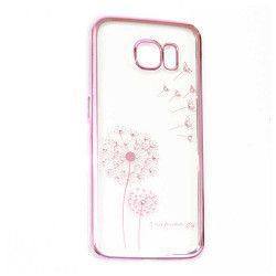 Husa Flower Rhinestone Plastic Electroplating Cu Cristale Samsung Galaxy S7 Rosegold 