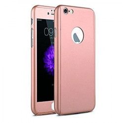 Husa Iphone 7 Full Cover 360 + folie sticla Roze 