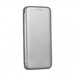 Husa protectie ELEGANCE pentru GALAXY A6 PLUS 2018. Piele. Gri 