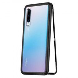 Husa protectie pentru Huawei P30 Magnetica MyStyle Negru cu spate de sticla securizata premium + folie de protectie gratis 