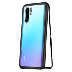 Husa protectie pentru Huawei P30 Magnetica MyStyle Negru cu spate de sticla securizata premium