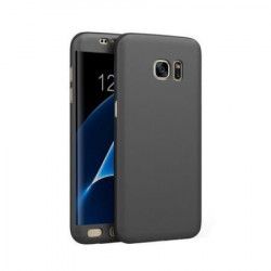 Husa protectie pentru Samsung Galaxy S7 Edge Negru Fullbody fata-spate folie de protectie gratis