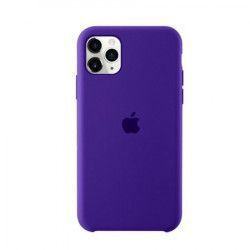 Husa protectie spate Bibilel cu logo Apple pentru iPhone 11 Pro silicon Mov BBL1147 