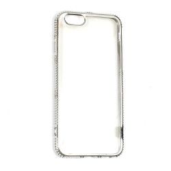 Husa Rhinestone Silicon Electroplating Cu Cristale Apple iPhone 6 / 6S Silver 