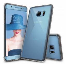 Husa Ringke Samsung Galaxy Note 7 Fusion Smoke Black + Folie Ringke Invisible Screen Defender 