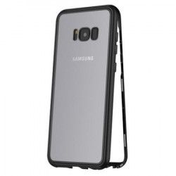 Husa Samsung Galaxy S8 Plus Magnetica Black MyStyle Perfect Fit cu spate de sticla securizata premium 
