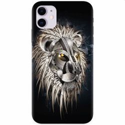 Husa silicon pentru Apple iPhone 11 Abstract Lion 001 