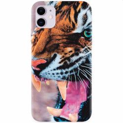 Husa silicon pentru Apple iPhone 11 Angry Tiger Teeth Fresh 