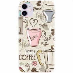 Husa silicon pentru Apple iPhone 11 Coffe And Donuts 