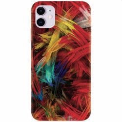 Husa silicon pentru Apple iPhone 11 Colorful Digital Painting Strokes 