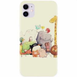 Husa silicon pentru Apple iPhone 11 Cute Cartoon Animals 
