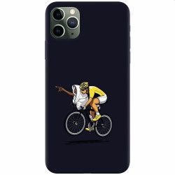 Husa silicon pentru Apple iPhone 11 Pro ET Riding Bike Funny Illustration 