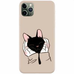 Husa silicon pentru Apple iPhone 11 Pro Th Black Cat In Hands 