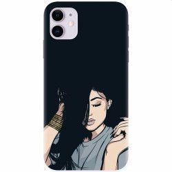 Husa silicon pentru Apple iPhone 11 Simple Girl 