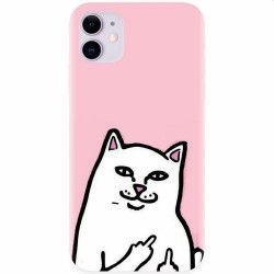 Husa silicon pentru Apple iPhone 11 White Cat 