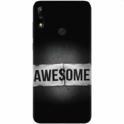 Husa silicon pentru Asus ZenFone Max Pro M2 Awesome Label Dark 