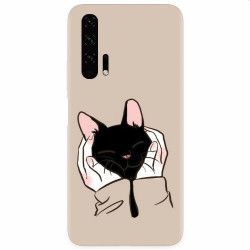 Husa silicon pentru Honor 20 Pro Th Black Cat In Hands 