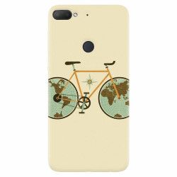 Husa silicon pentru Htc Desire 12 Plus Retro Bicycle Illustration 