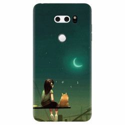 Husa silicon pentru Lg V30 Cat And Girl 