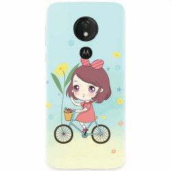 Husa silicon pentru Motorola Moto G7 Power Girl And Bike 