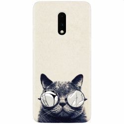 Husa silicon pentru OnePlus 7 Cool Cat Glasses 