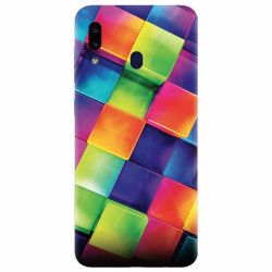 Husa silicon pentru Samsung Galaxy A20e 3D Geometric Colorful 