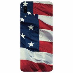 Husa silicon pentru Samsung Galaxy A20e American Flag Illustration 