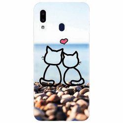 Husa silicon pentru Samsung Galaxy A20e In Love Cats 