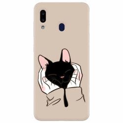 Husa silicon pentru Samsung Galaxy A20e Th Black Cat In Hands 
