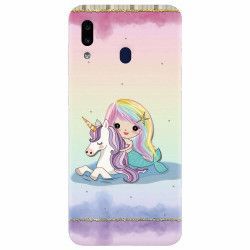 Husa silicon pentru Samsung Galaxy A40 Mermaid Unicorn Play 