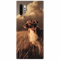 Husa silicon pentru Samsung Galaxy Note 10 Plus Alone Dog Animal In Grass 